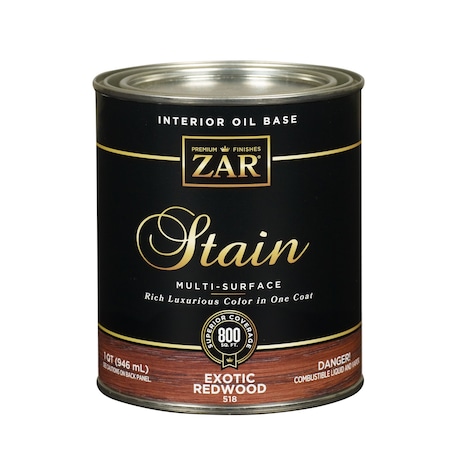 Zar ZAR Semi-Transparent Exotic Redwood Oil-Based Polyurethane Wood Stain 1 qt 51812
